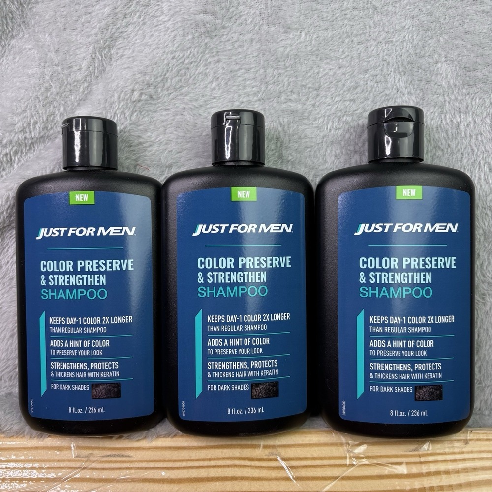 Just for Men Color Shampoo Dark Shades 3 Pack Medium Dark Brown To Jet Black